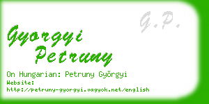 gyorgyi petruny business card